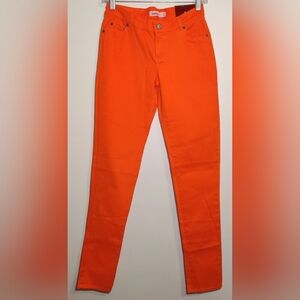 Judy Blue Womens Sz 3 Skinny Cotton Twin Skinny Pants 28"x32" Orange JB8512 NWT